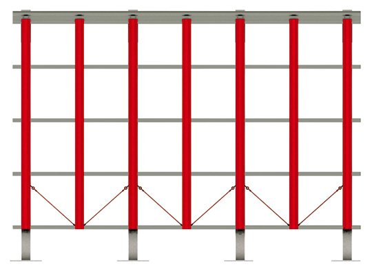 Anti sag support for Horizontal Cladding