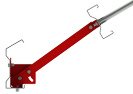 Eaves support connected to purlin web